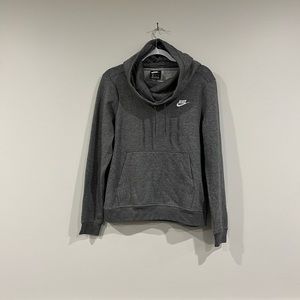 Grey Nike Pullover Hoodie with plush inside.